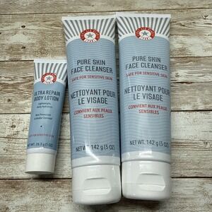 2x First Aid Beauty Pure Skin Face Cleanser 5oz 142g FULL Size NWOB 1 Body Lot